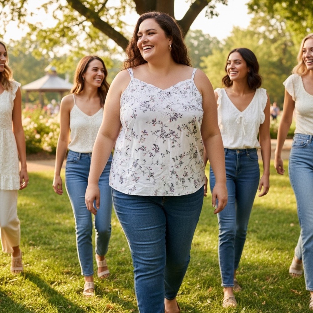 NWT Torrid Sophie Oyster Mushroom Floral Eyelet Tank | Size 1X (14-16) - Picture 3 of 4
